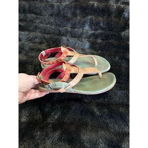 BED|STU Women's MOON Buckles Toe Post Strappy Sandal shoes , Size US 8